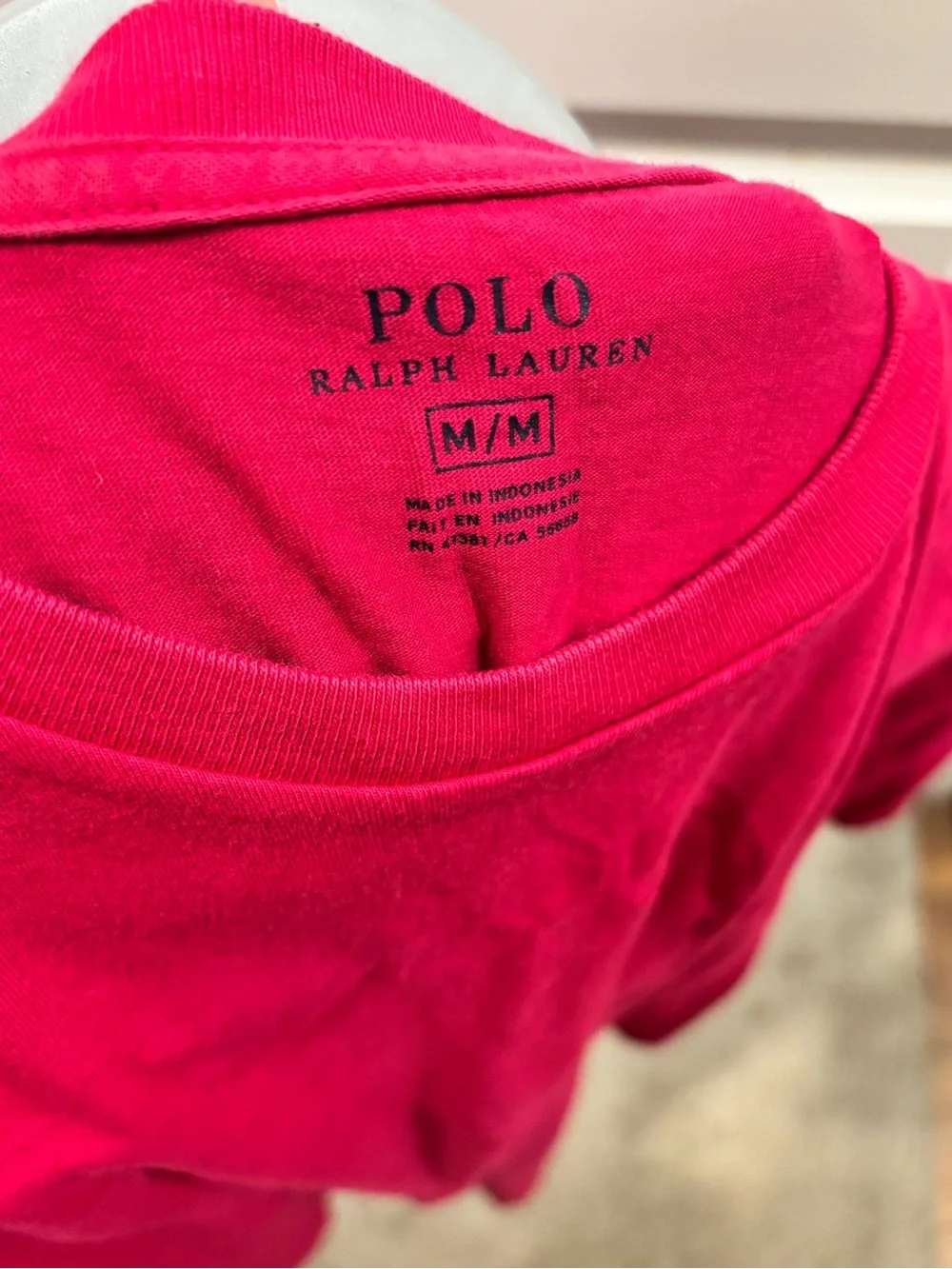 Polo by Ralph Lauren Bright Pink Short-Sleeve Crew Tee with Navy Pony